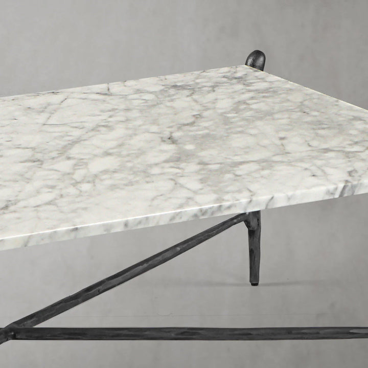 Thaddeus Square Horn Marble Coffee Table