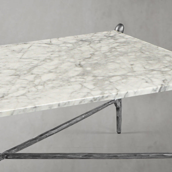Thaddeus Square Horn Marble Coffee Table
