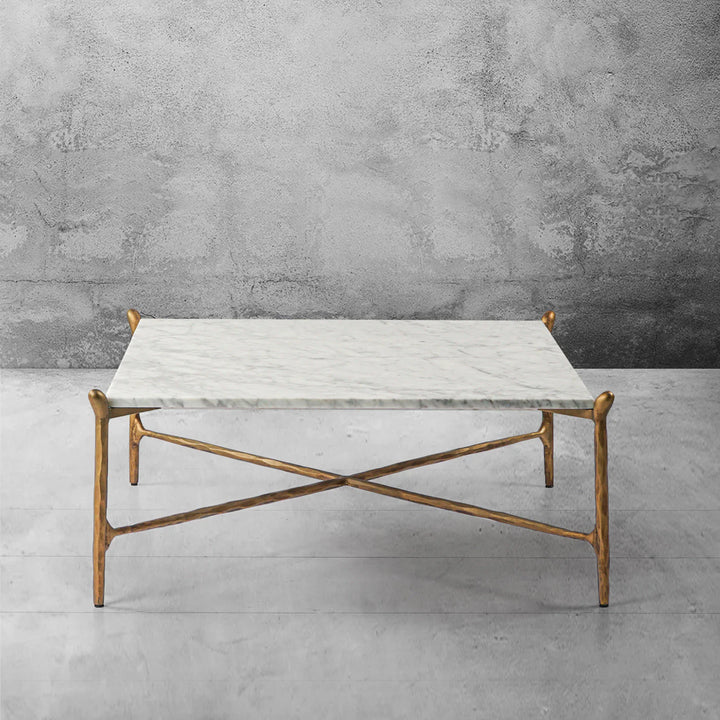 Thaddeus Square Horn Marble Coffee Table