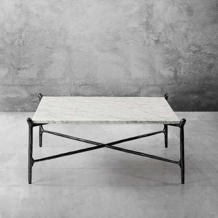 Thaddeus Square Horn Marble Coffee Table