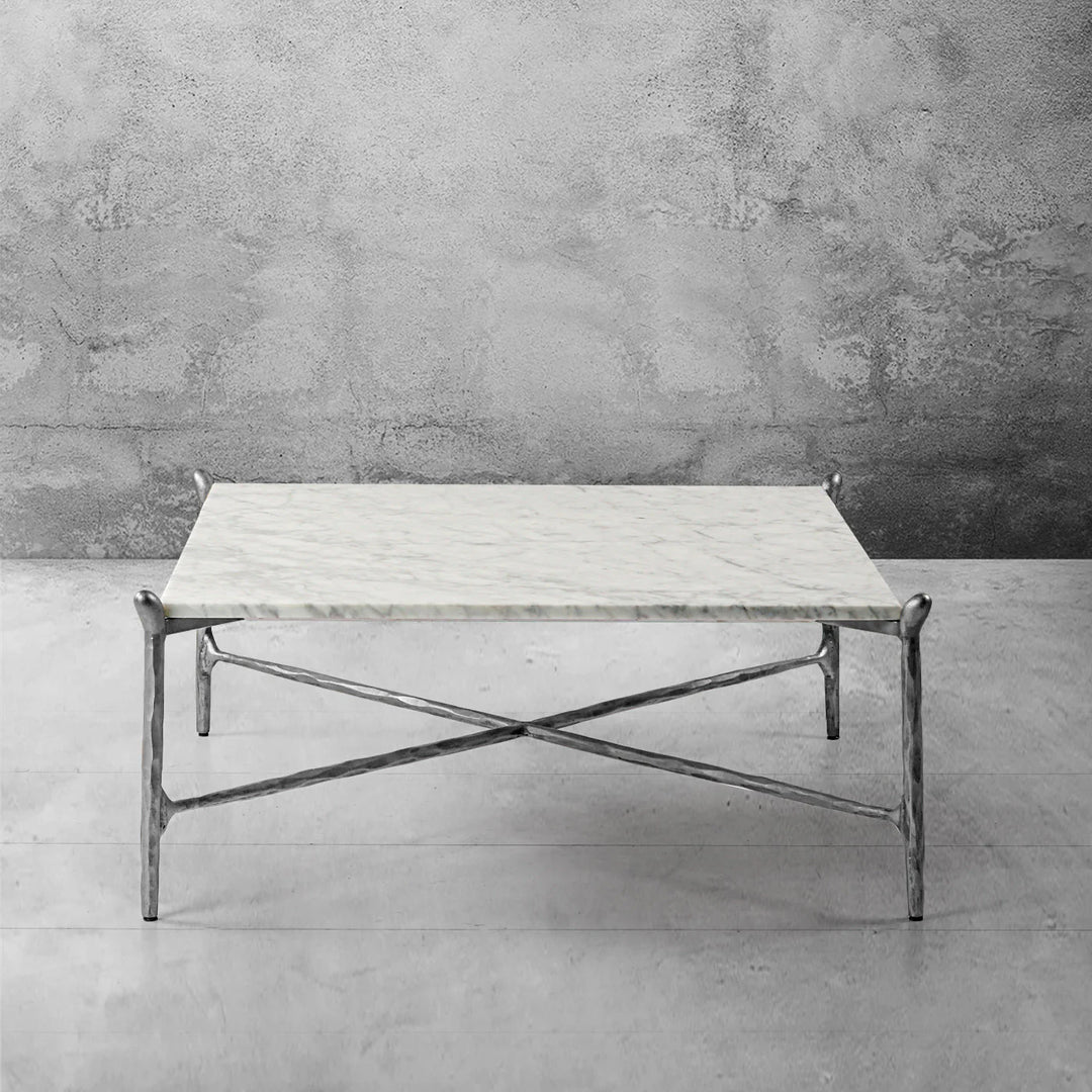 Thaddeus Square Horn Marble Coffee Table