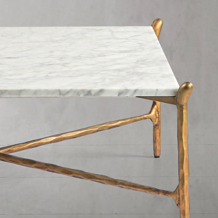 Thaddeus Square Horn Marble Coffee Table