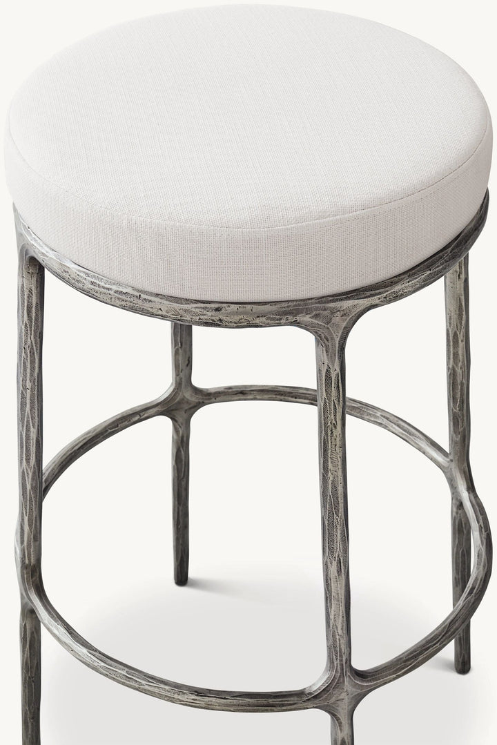 Thadeus Backless Fabric Swivel Bar and Counter Stool Living Room