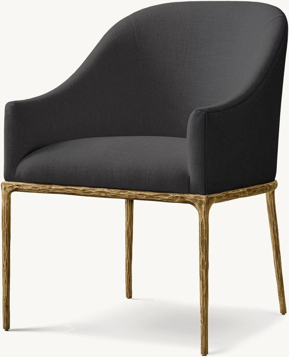 Thaddeus Barrelback Slope Fabric Dining Armchair