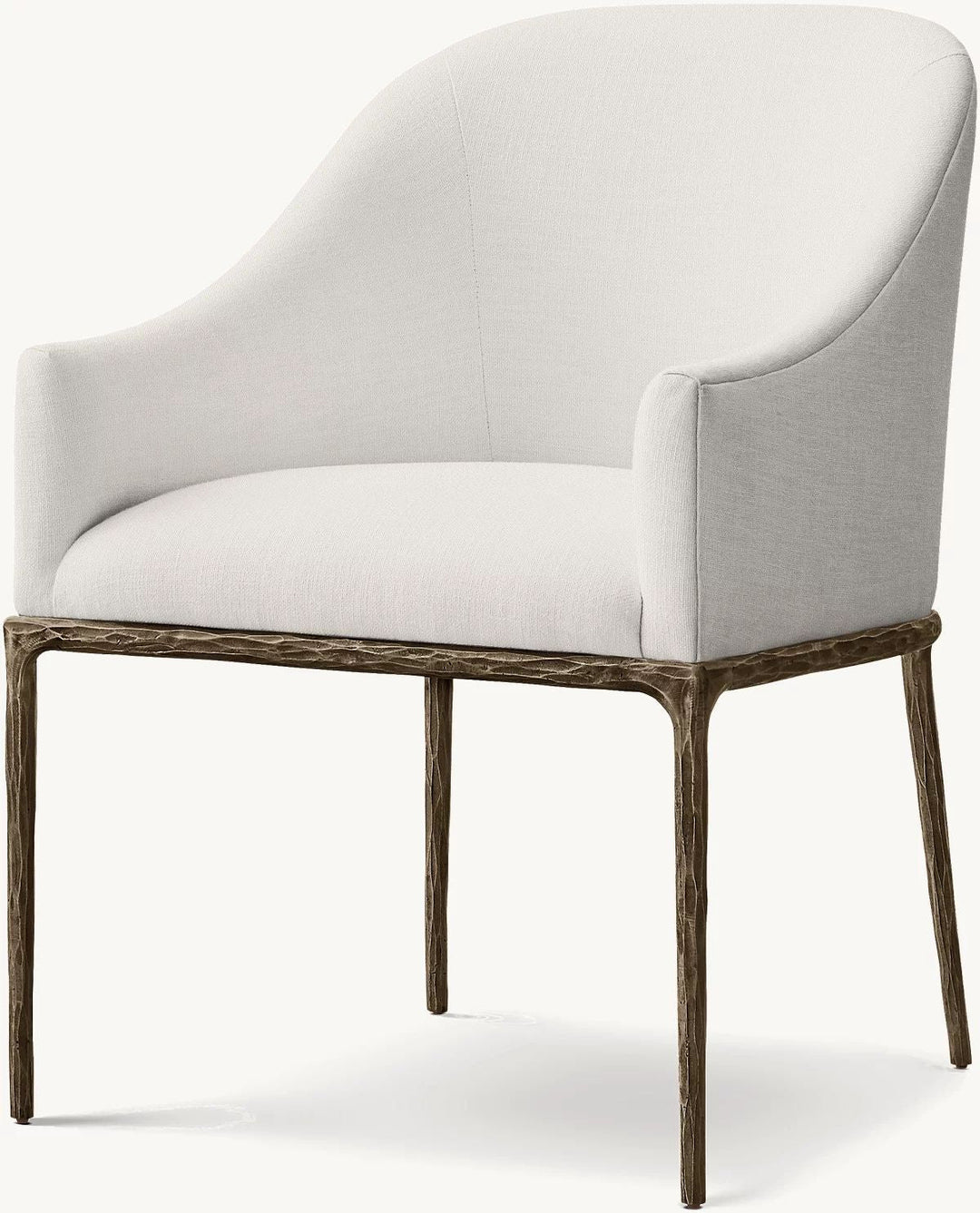 Thaddeus Barrelback Slope Fabric Dining Armchair
