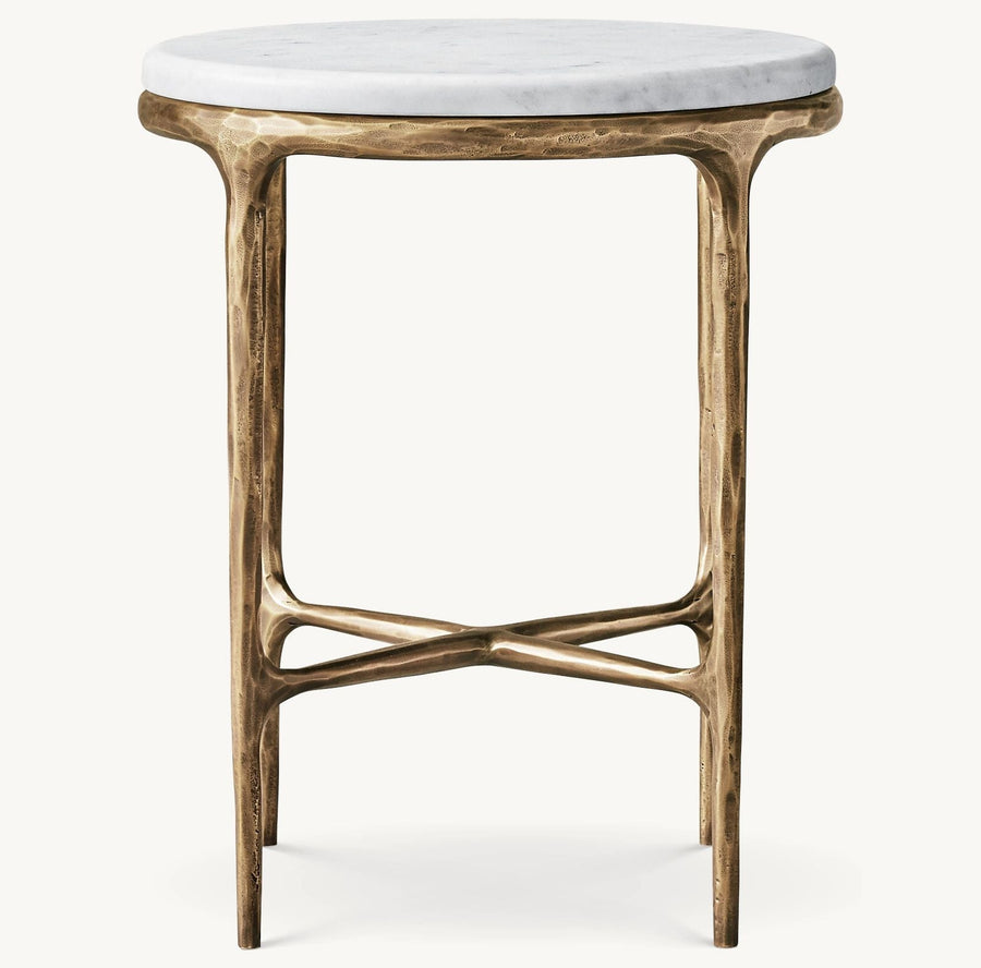 Thaddeus Marble Round Side Table For living Room