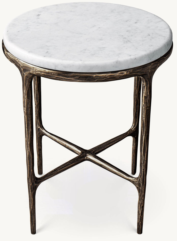 Thaddeus Marble Round Side Table For living Room