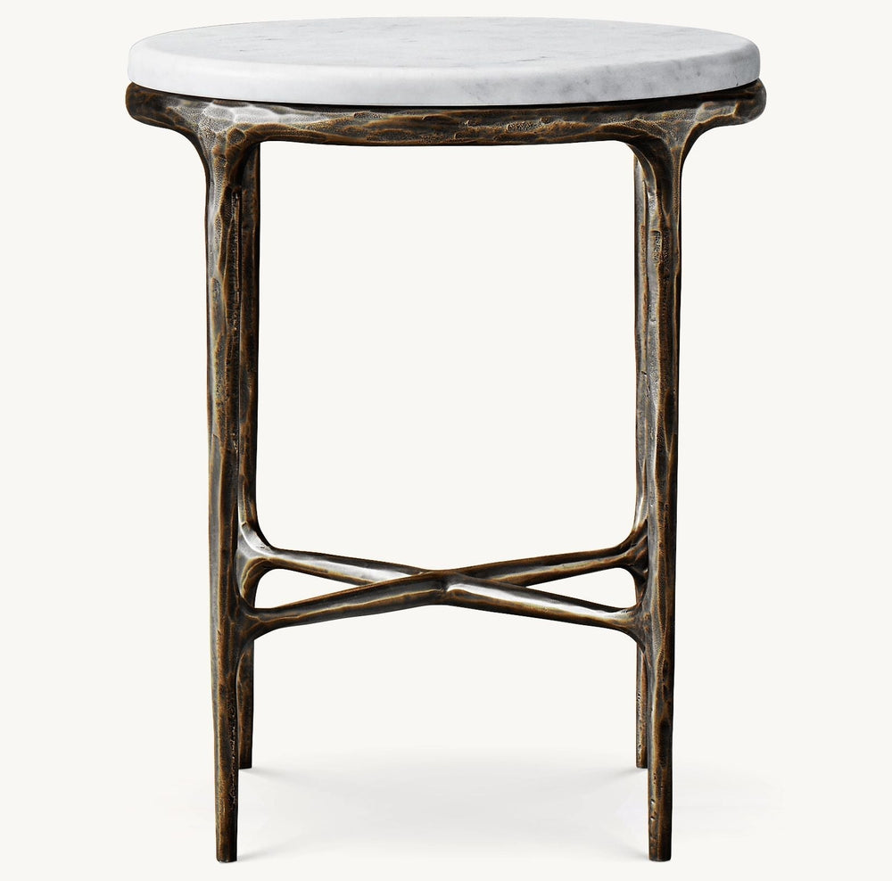 Thaddeus Marble Round Side Table For living Room