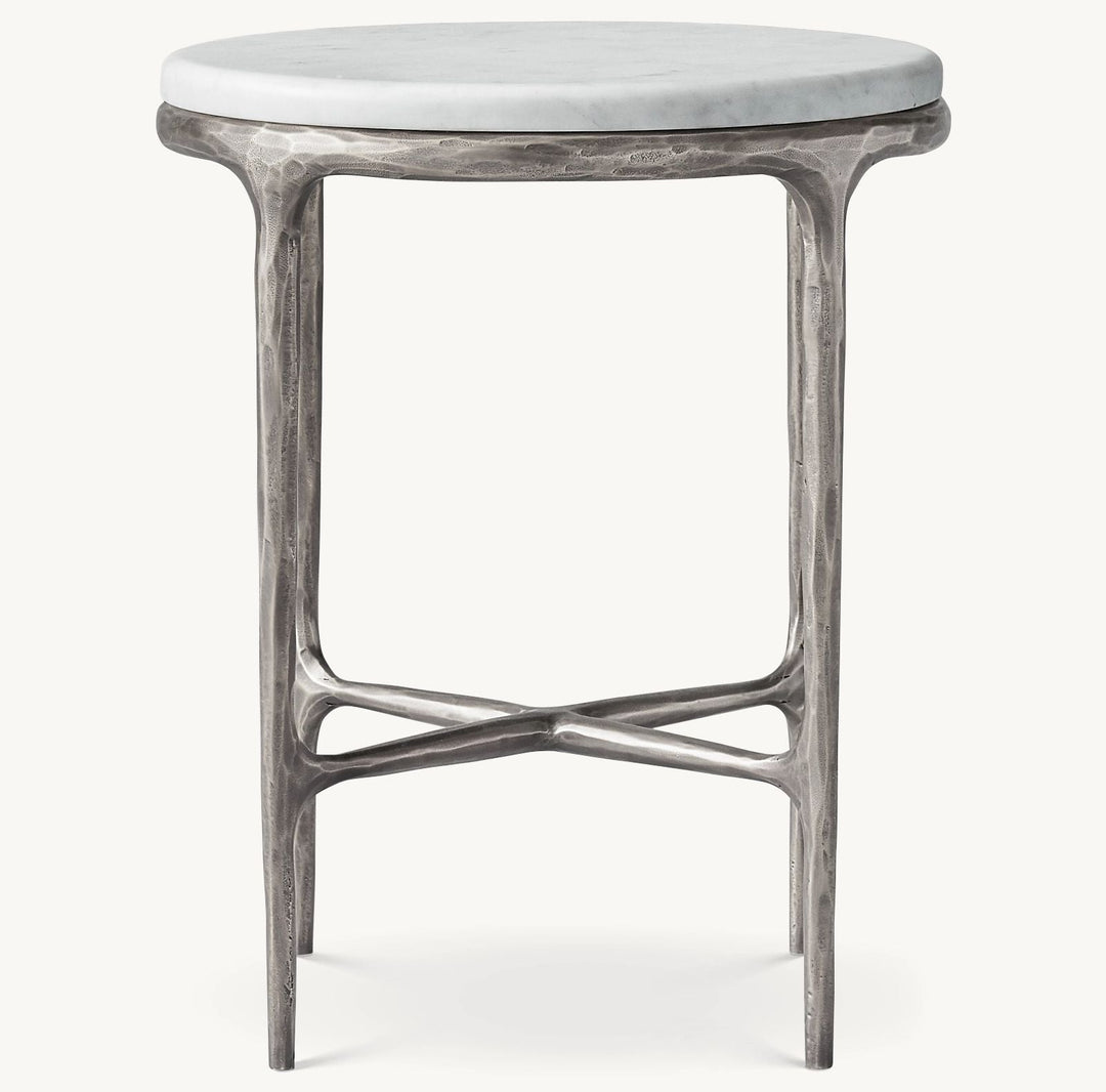 Thaddeus Marble Round Side Table For living Room