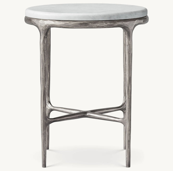 Thaddeus Marble Round Side Table For living Room