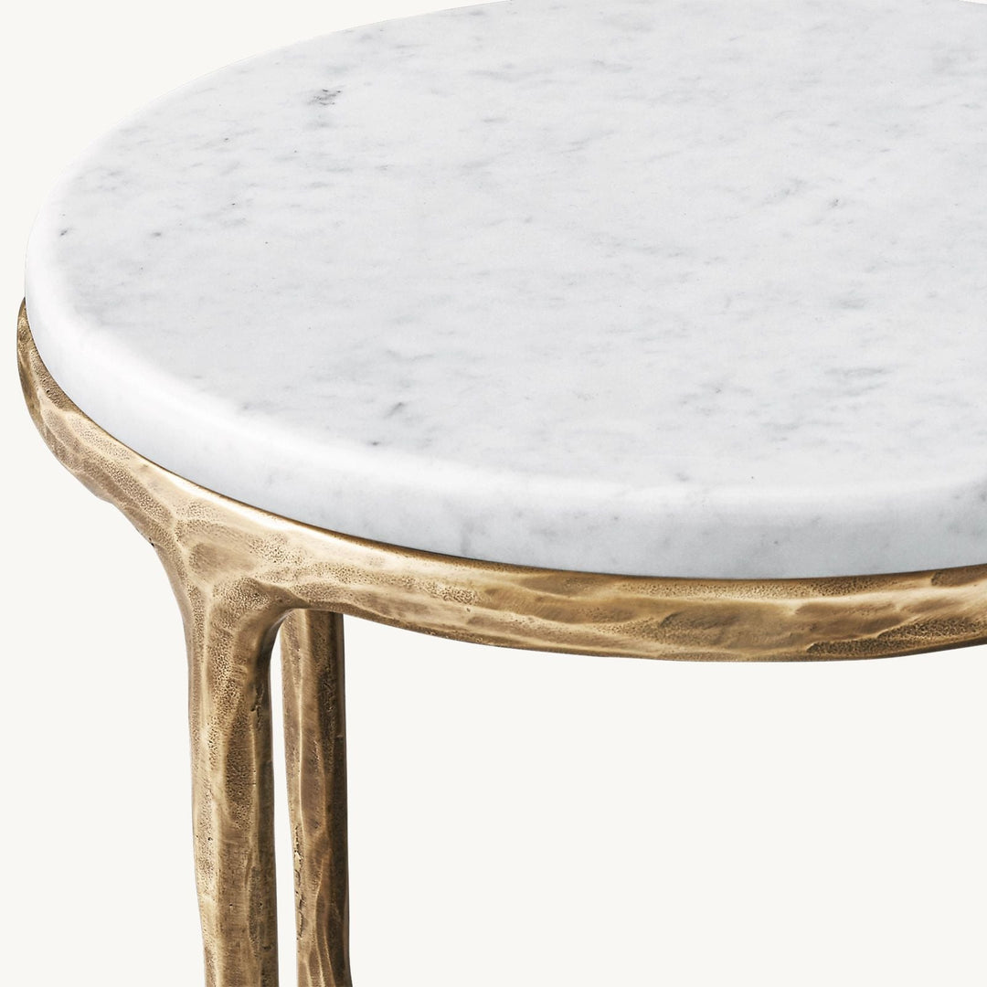 Thaddeus Marble Round Side Table For living Room