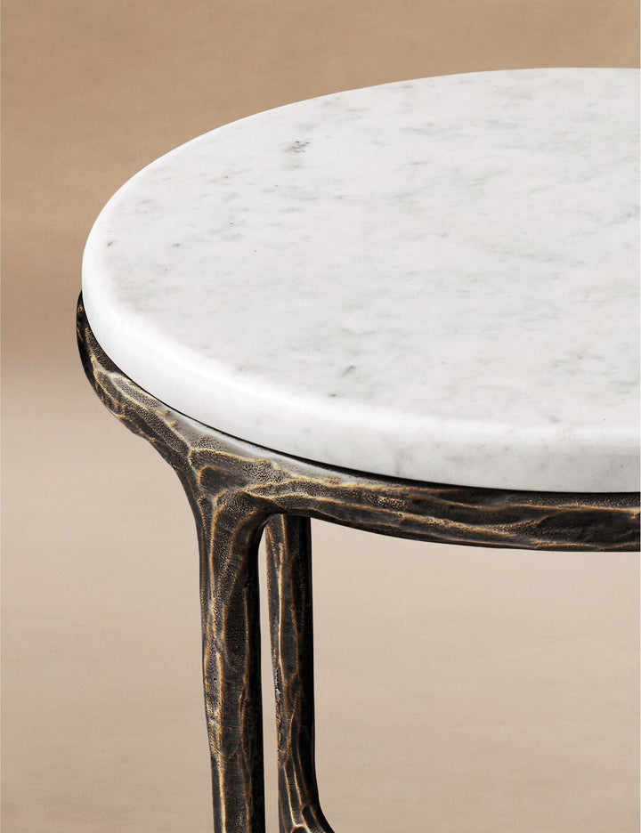 Thaddeus Marble Round Side Table For living Room