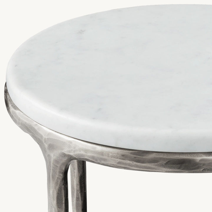 Thaddeus Marble Round Side Table For living Room