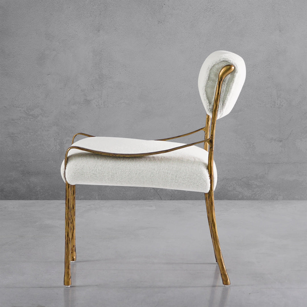 Thaddeus Retro Copper Iron Frame Armless Dining Chair