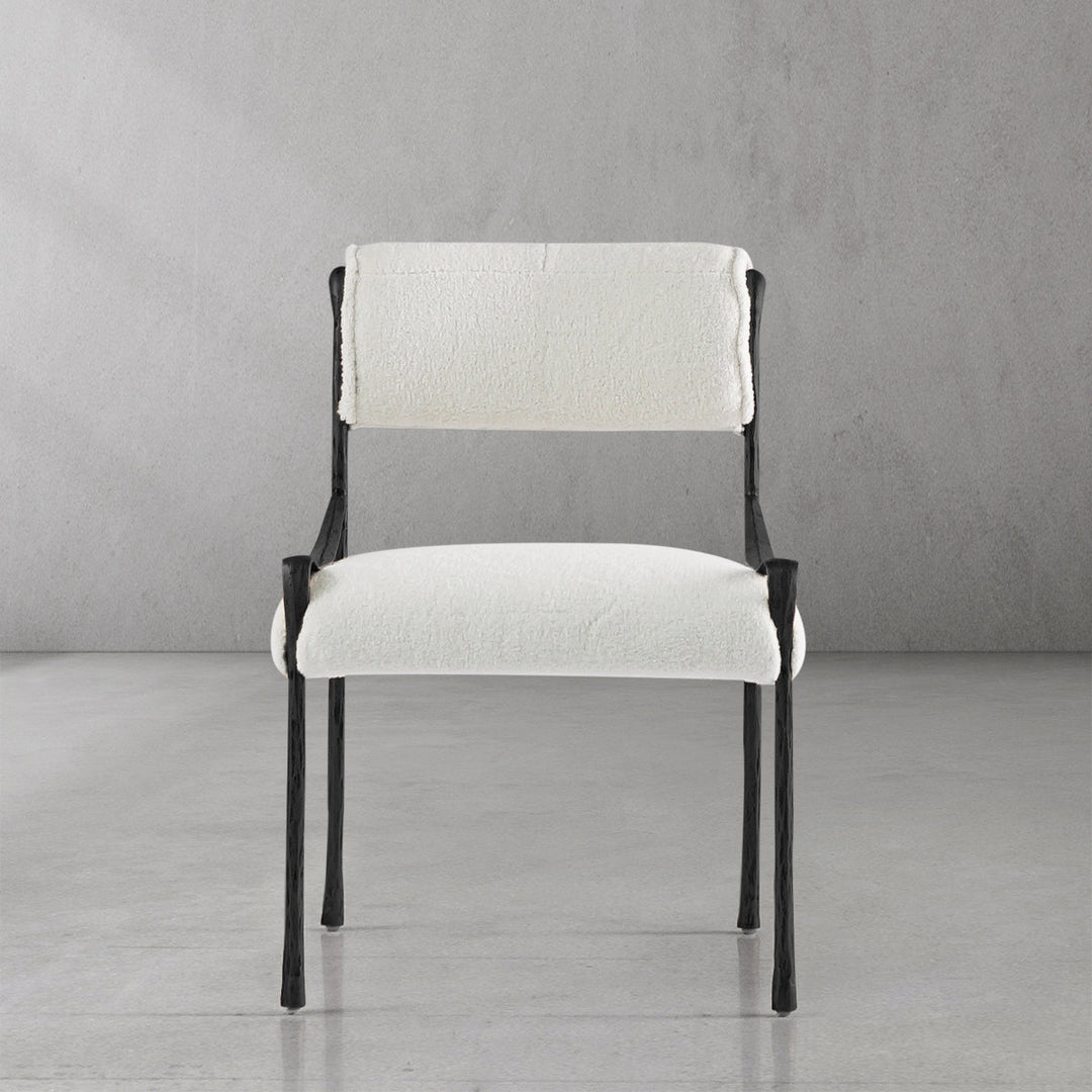 Thaddeus Retro Copper Iron Frame Armless Dining Chair