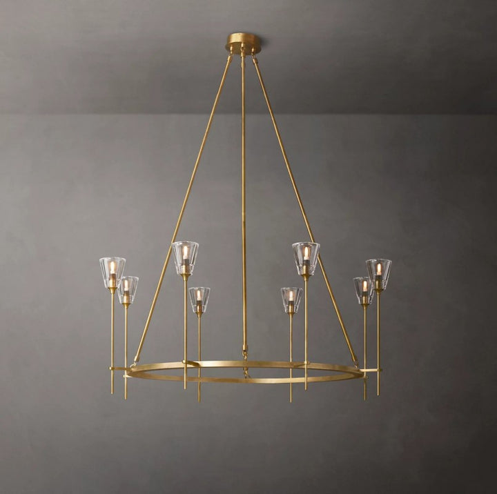 Torsio Verre Round Chandelier 46"