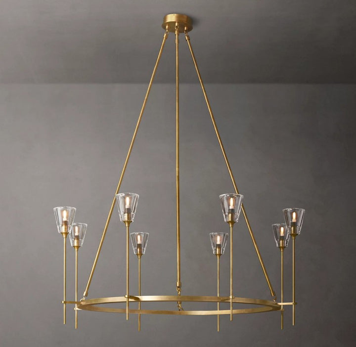 Torsio Verre Round Chandelier 46"