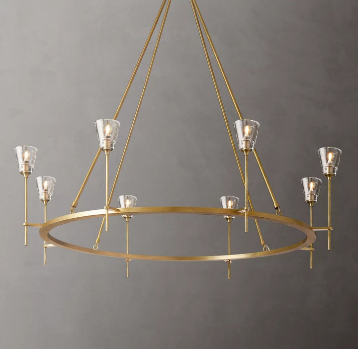Torsio Verre Round Chandelier 58"