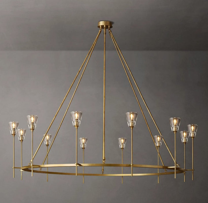 Torsio Verre Round Chandelier 70"