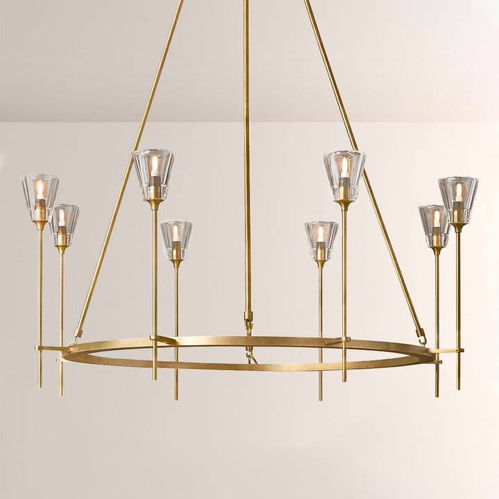 Torsio Verre Round Chandelier 46"