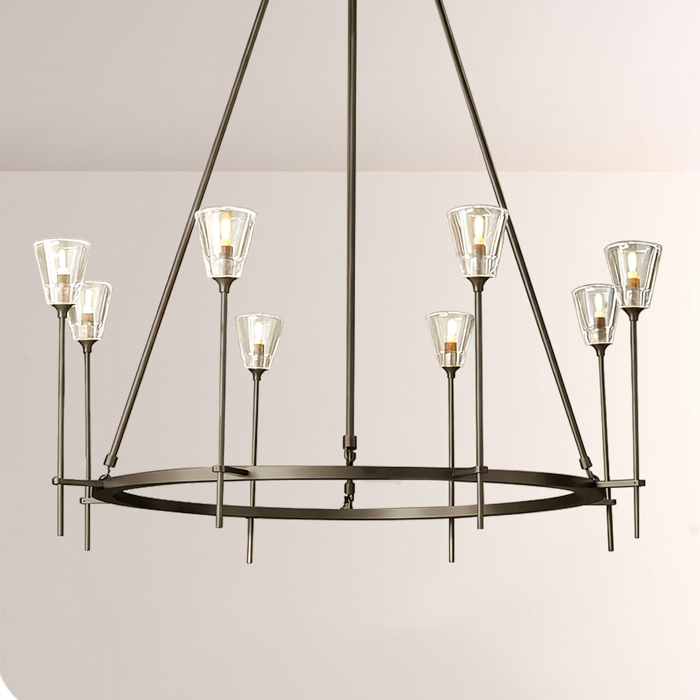 Torsio Verre Round Chandelier 46"