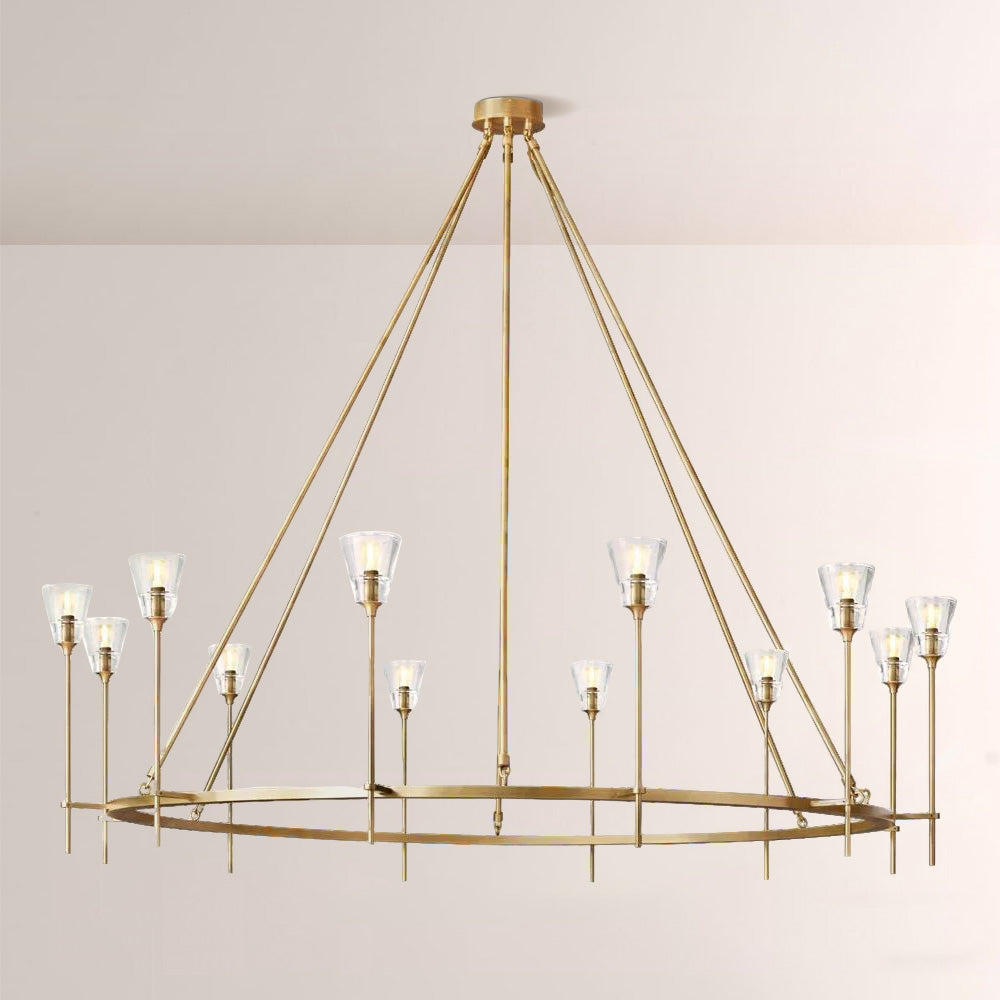 Torsio Verre Round Chandelier 70"