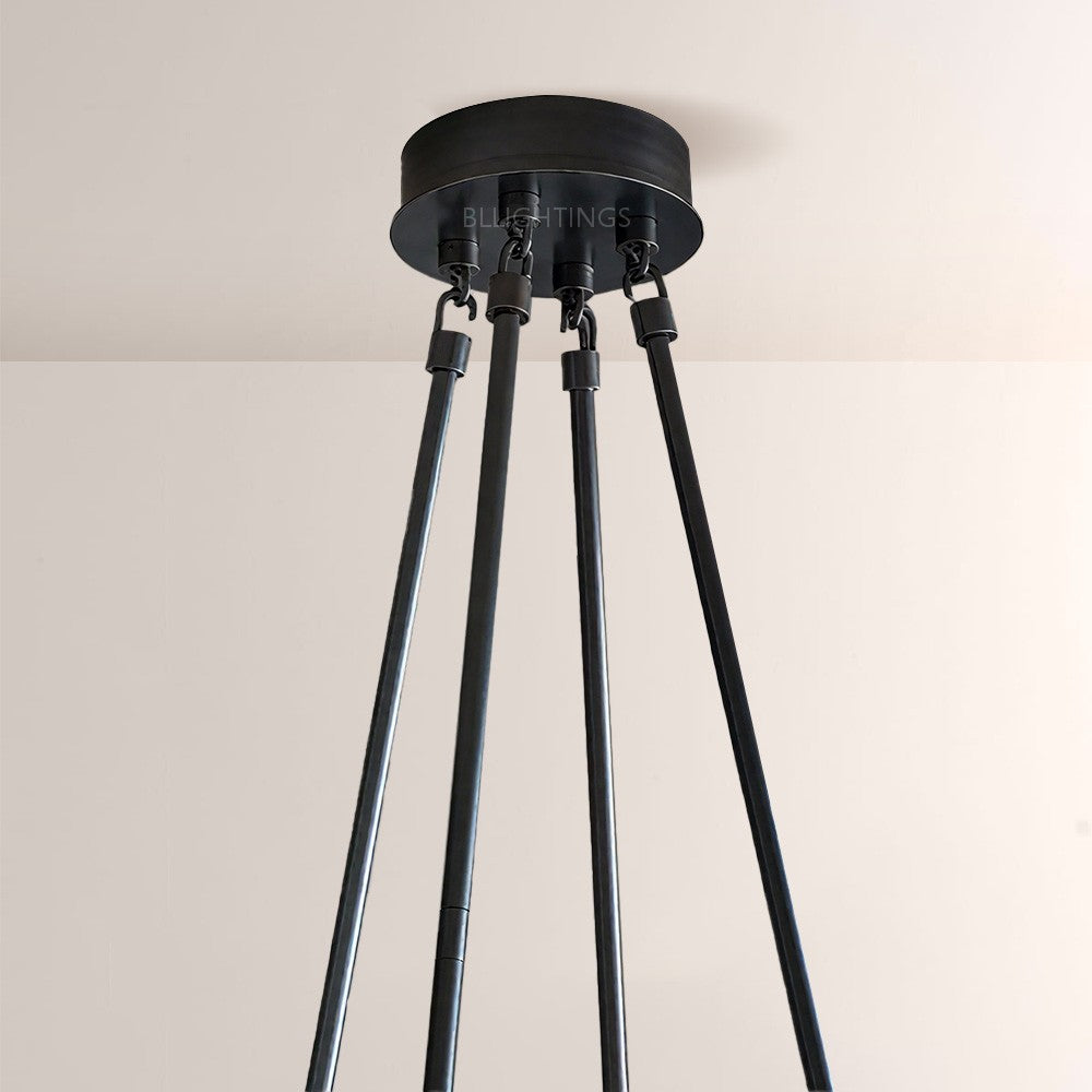 Torsio Verre Round Chandelier 70"