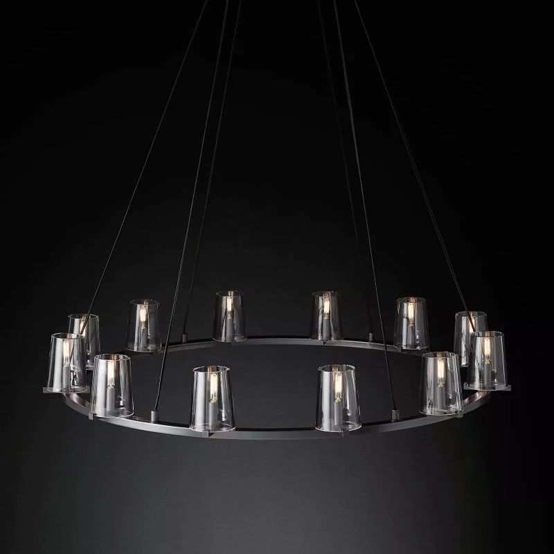 Pauille Glass Round Chandelier 48"