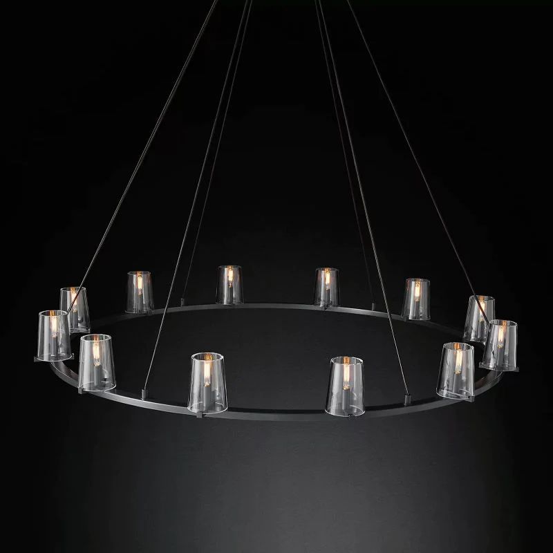 Pauille Glass Round Chandelier 60"