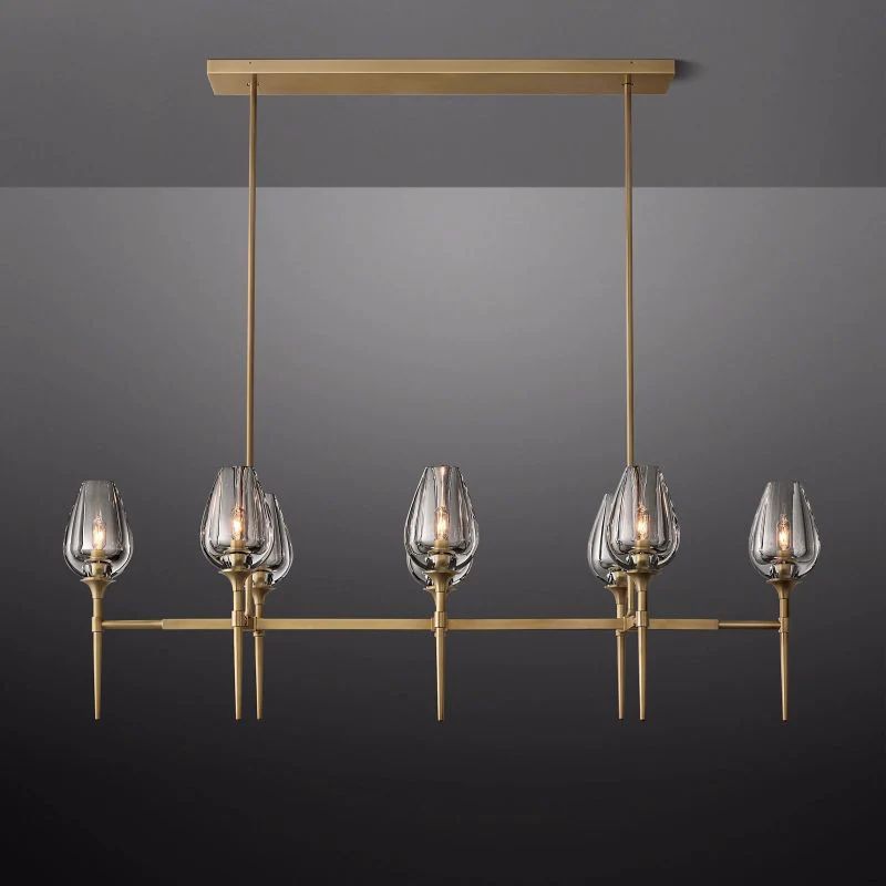 Tulip Linear Dining Room Chandelier 52"