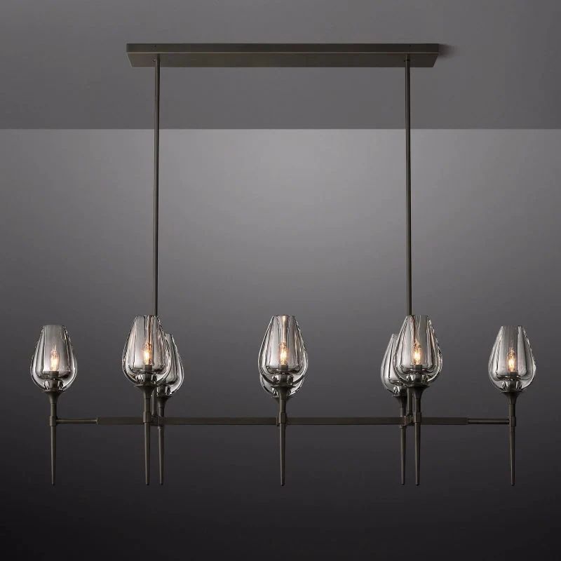 Tulip Linear Dining Room Chandelier 52"