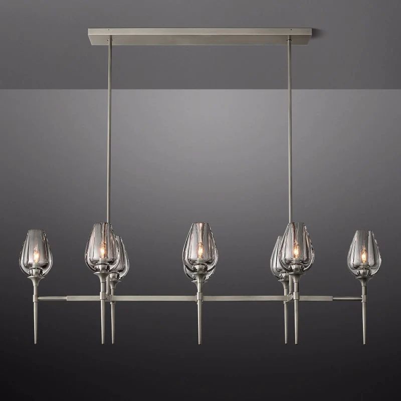 Tulip Linear Dining Room Chandelier 52"