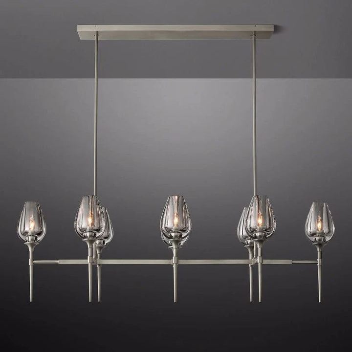 Tulip Linear Dining Room Chandelier 52"