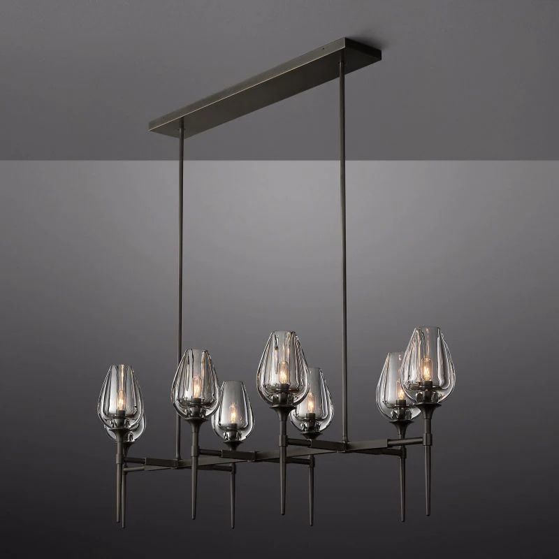 Tulip Linear Dining Room Chandelier 52"