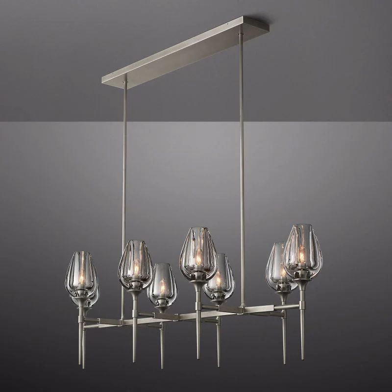 Tulip Linear Dining Room Chandelier 52"