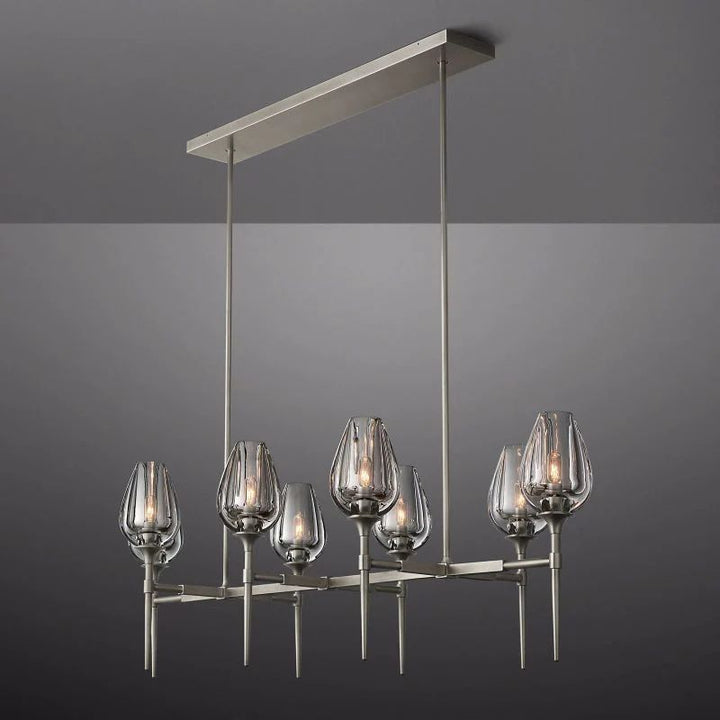 Tulip Linear Dining Room Chandelier 52"