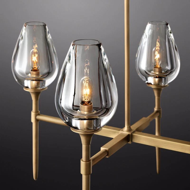 Tulip Linear Dining Room Chandelier 65"