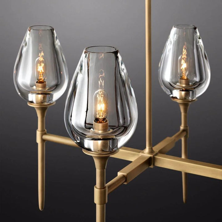 Tulip Linear Dining Room Chandelier 65"