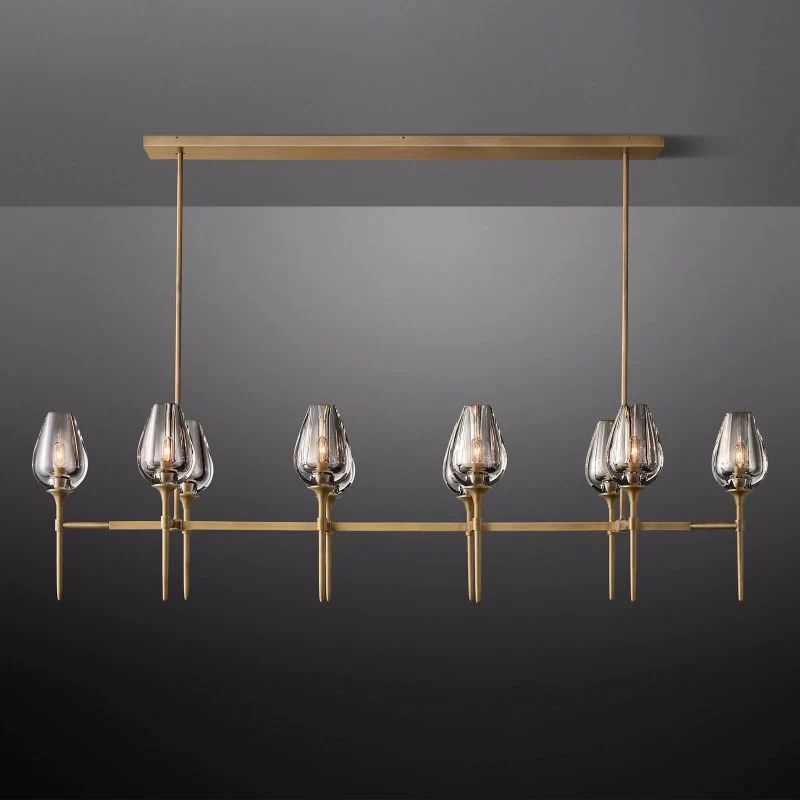 Tulip Linear Dining Room Chandelier 65"