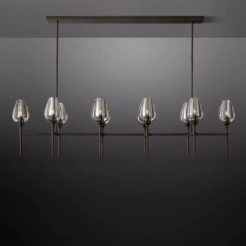 Tulip Linear Dining Room Chandelier 65"