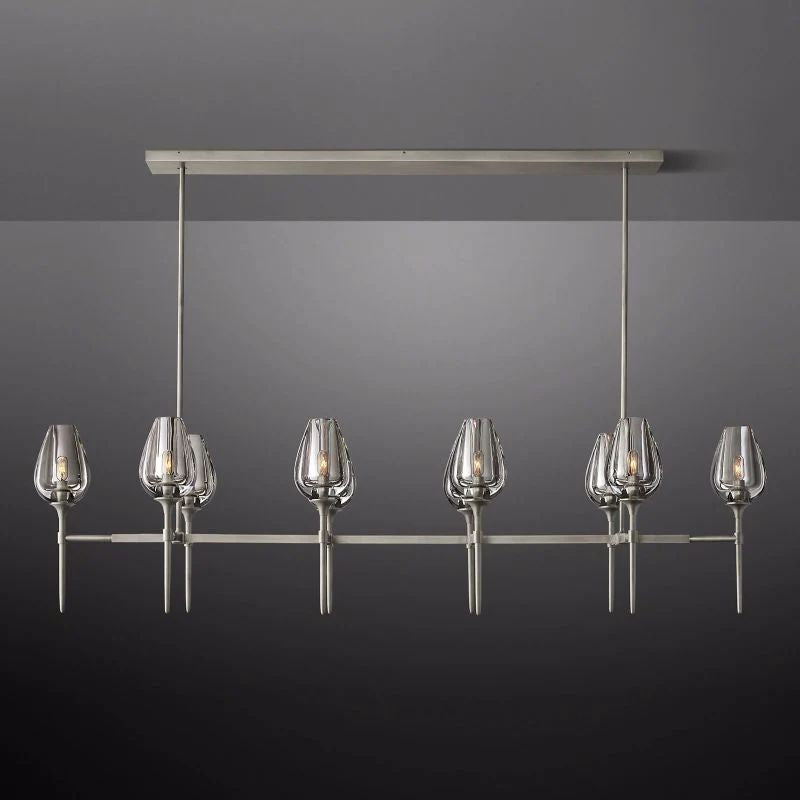 Tulip Linear Dining Room Chandelier 65"