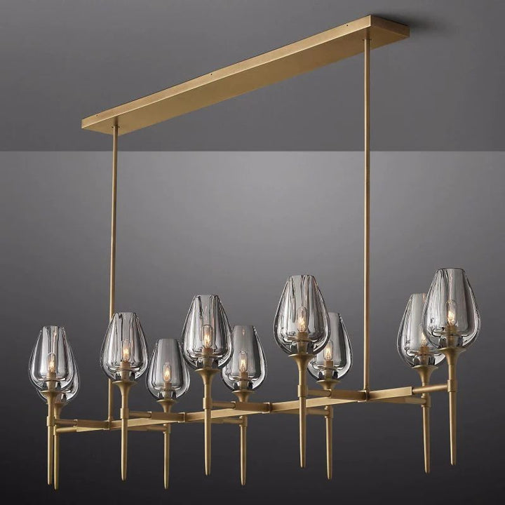 Tulip Linear Dining Room Chandelier 65"