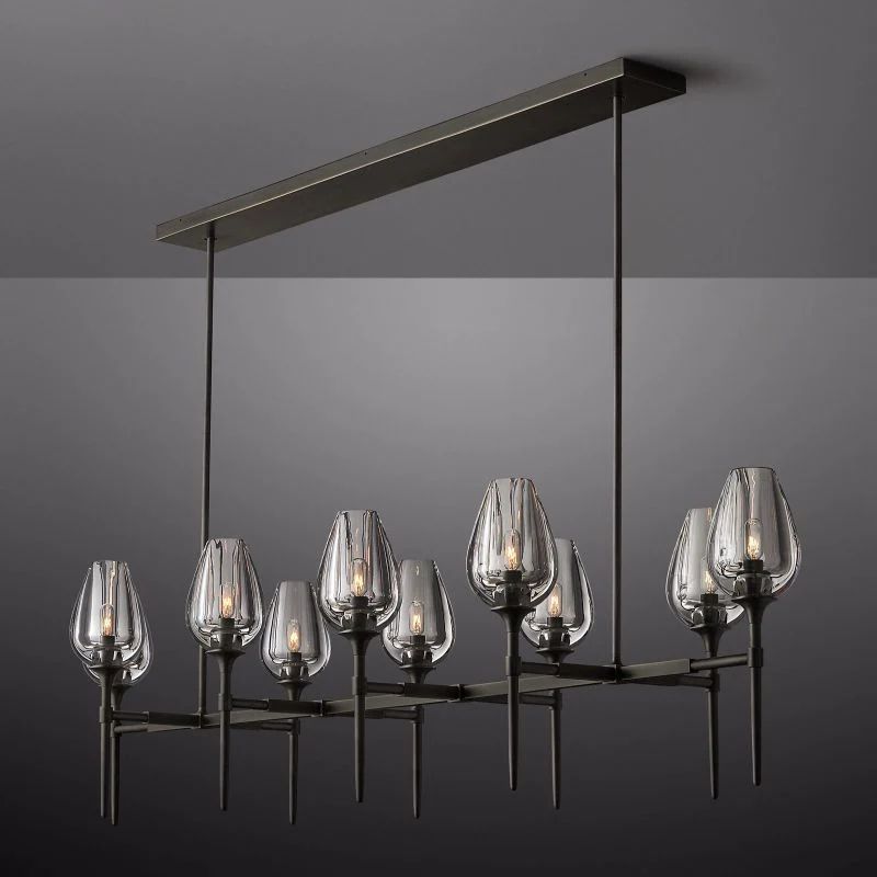 Tulip Linear Dining Room Chandelier 65"