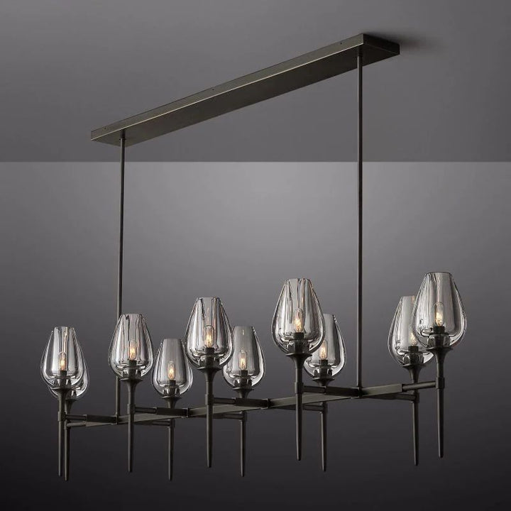 Tulip Linear Dining Room Chandelier 65"