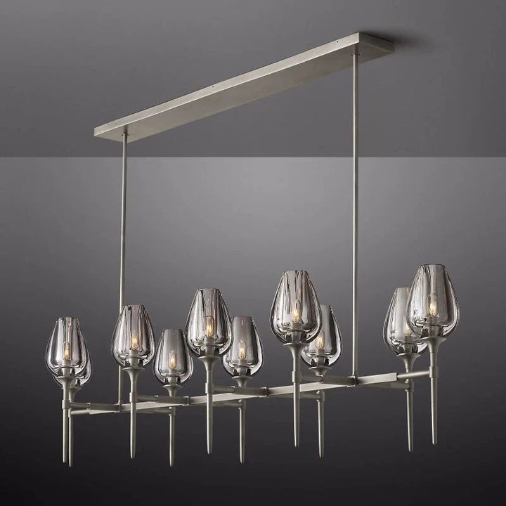 Tulip Linear Dining Room Chandelier 65"