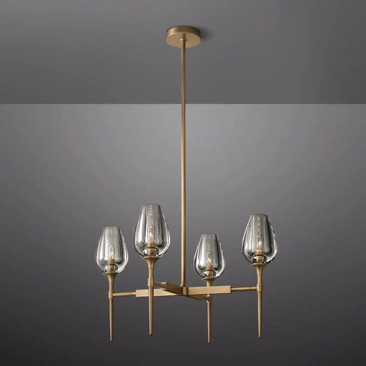 Tulip Round Dining Room Chandelier 27"