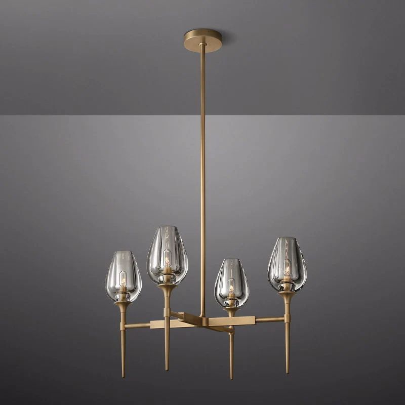 Tulip Round Dining Room Chandelier 27"