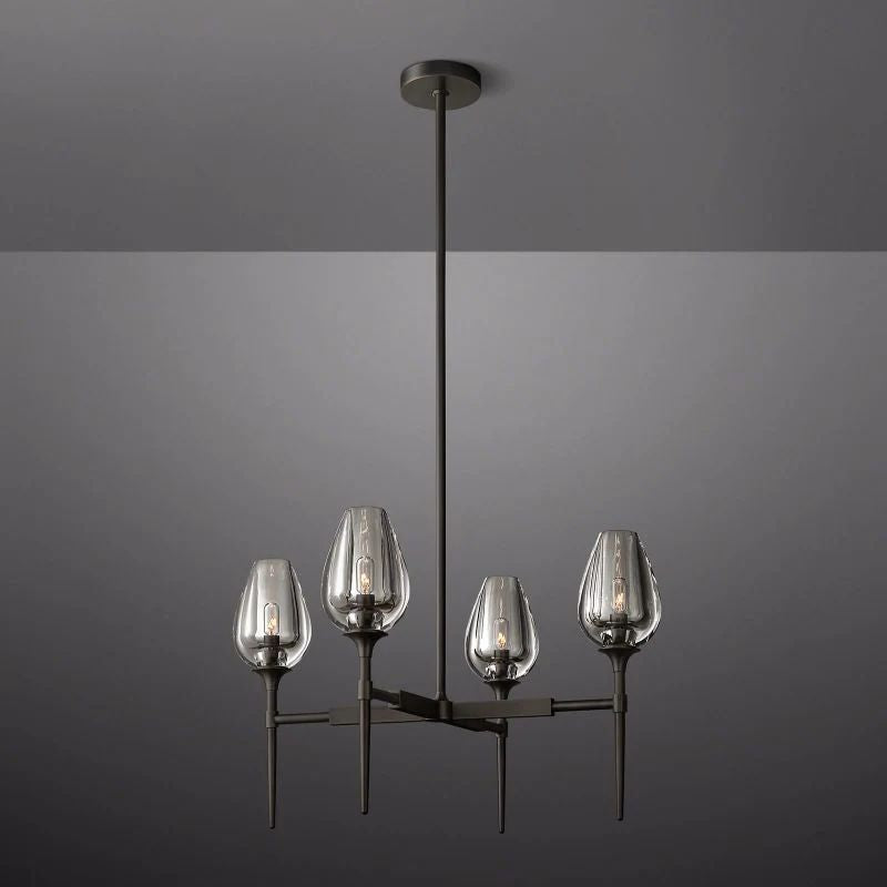 Tulip Round Dining Room Chandelier 27"