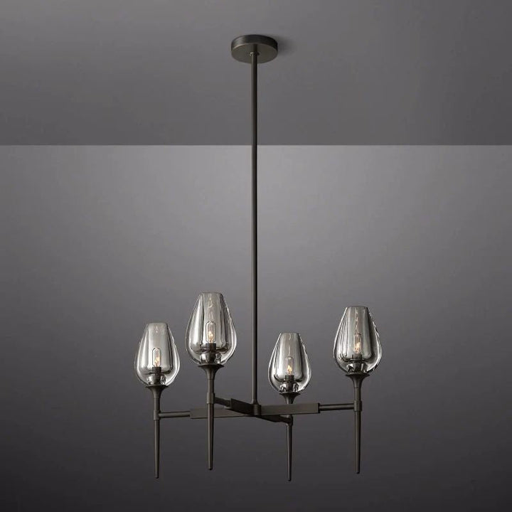 Tulip Round Dining Room Chandelier 27"