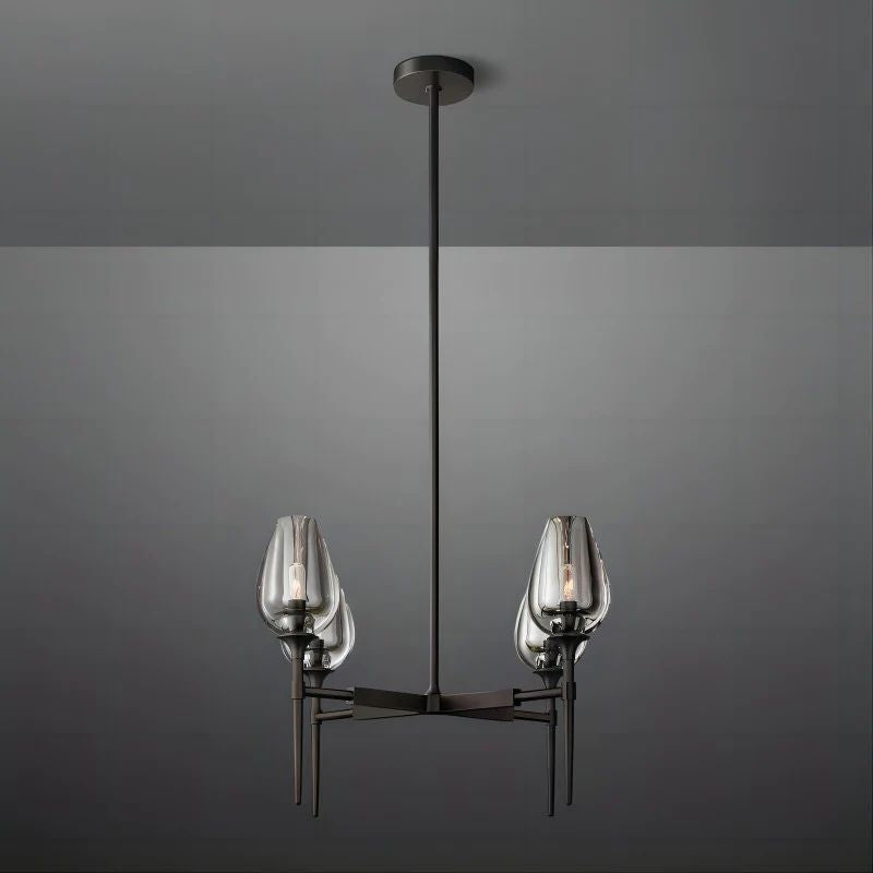 Tulip Round Dining Room Chandelier 27"